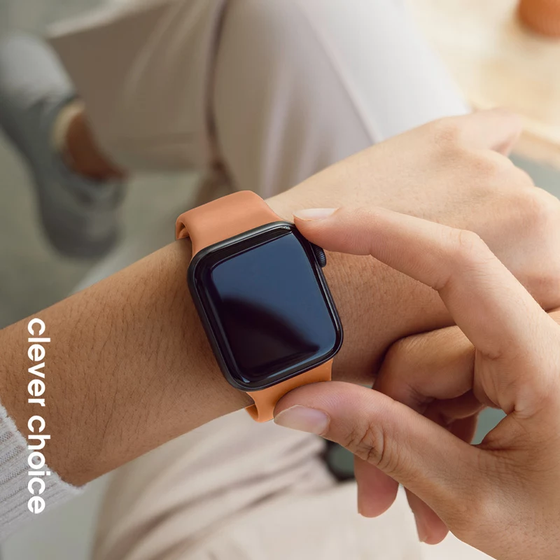 Crong Liquid Bracelete para Apple Watch 38/40/41/42 mm (Laranja)