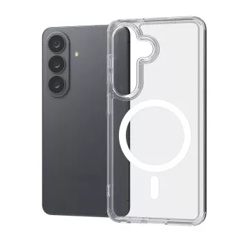 Crong Hybrid Clear Capa Magnética com MagSafe para Samsung Galaxy S26+ (Transparente)