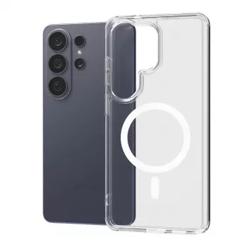 Crong Hybrid Clear Capa Magnética com MagSafe para Samsung Galaxy S26 Ultra (Transparente)
