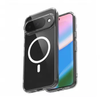 Crong Hybrid Clear Capa Magnética com MagSafe para Google Pixel 10 / 10 Pro, Transparente