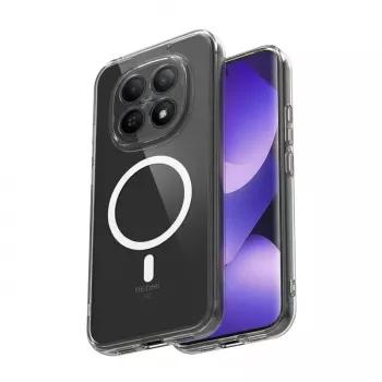 Crong Hybrid Clear Magnetic Capa MagSafe para Xiaomi Redmi Note 15 Pro+ 5G (Transparente)