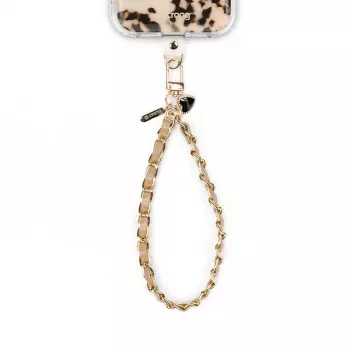 Crong Phone Charm - Cordão de nylon entrançado Beige Twist