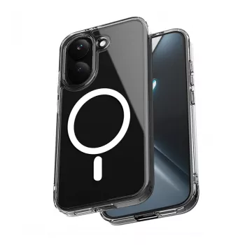 Crong Hybrid Clear Magnetic Capa para Xiaomi POCO X8 Pro 5G, Transparente, compatível com MagSafe