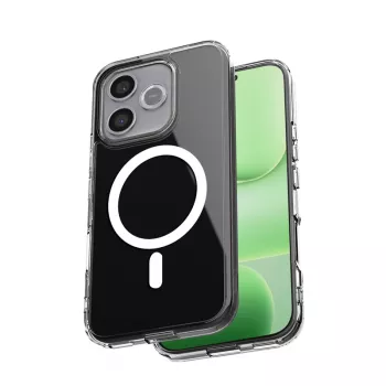 Crong Hybrid Clear Magnetic Capa MagSafe para Honor 600 Lite 5G (Transparente)