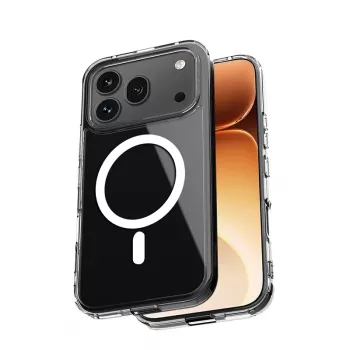 Crong Hybrid Clear Magnetic Capa para Honor 600 Pro 5G, compatível com MagSafe, Transparente