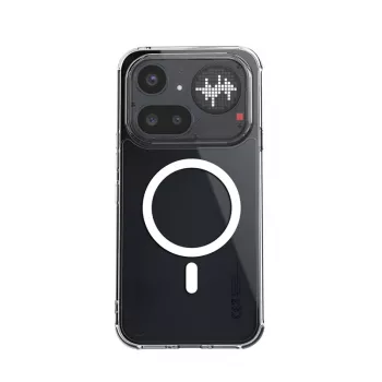 Crong Hybrid Clear Magnetic Capa MagSafe para Nothing Phone 4a Pro (Transparente)