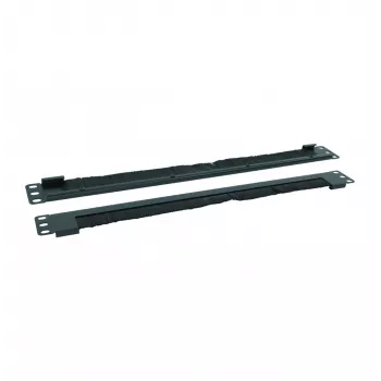 RACKTEL RL-ZASZF Escova de passagem de cabos 1U para rack de 19 polegadas, Preto (RAL 9005)