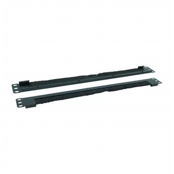 RACKTEL RL-ZASZF Escova de passagem de cabos 1U para rack de 19 polegadas, Preto (RAL 9005)