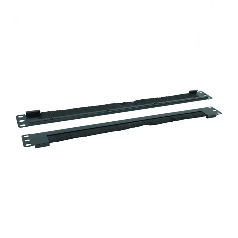 RACKTEL RL-ZASZF Escova de passagem de cabos 1U para rack de 19 polegadas, Preto (RAL 9005)