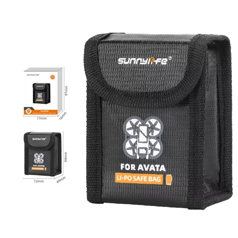 SUNNYLIFE Bolsa de proteção para bateria para DJI Avata Intelligent Flight Battery - Preto