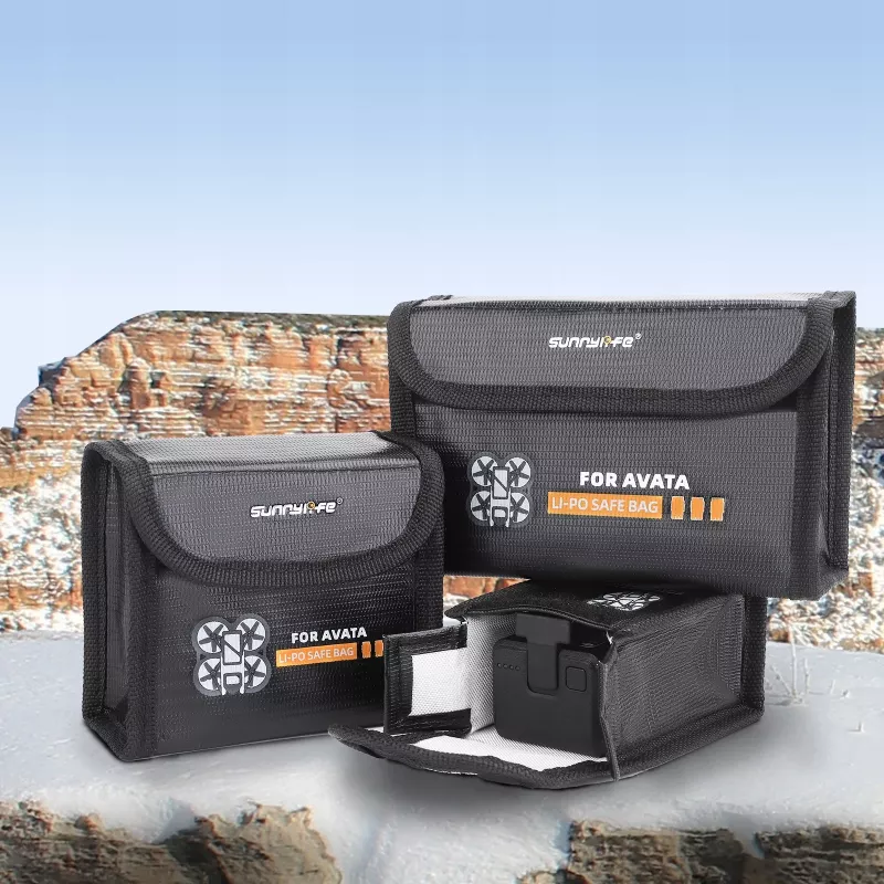 SUNNYLIFE Bolsa de proteção para bateria para DJI Avata Intelligent Flight Battery - Preto