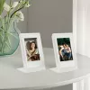 LOVEINSTANT 2x Moldura transparente + caixa de armazenamento para Fujifilm Instax Mini 12, 11, 9, 8, 7s, 70, 90, 50, 40, Evo, Liplay, Link 2, Link SE