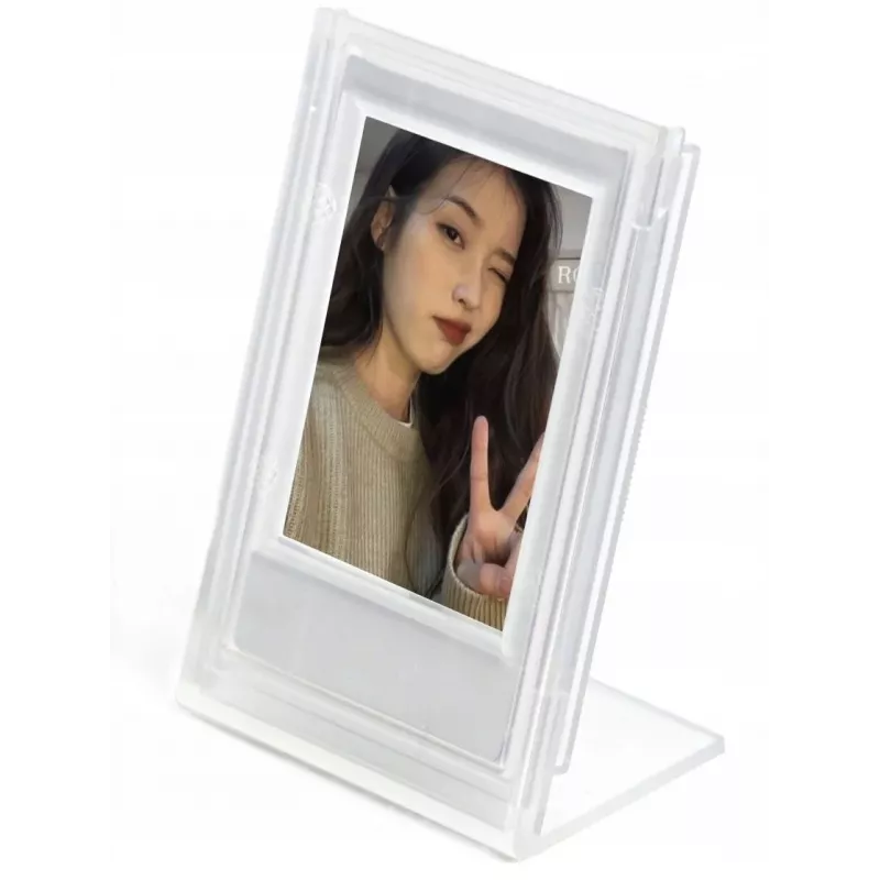 LOVEINSTANT 2x Moldura transparente + caixa de armazenamento para Fujifilm Instax Mini 12, 11, 9, 8, 7s, 70, 90, 50, 40, Evo, Liplay, Link 2, Link SE