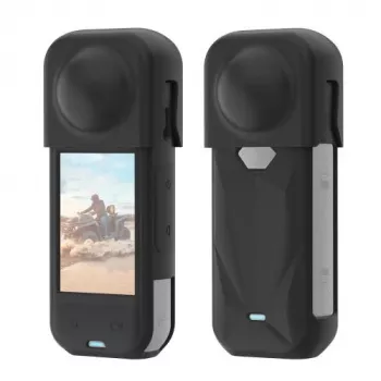 PULUZ PU757B tampa da objetiva e capa protetora de silicone para Insta360 X5