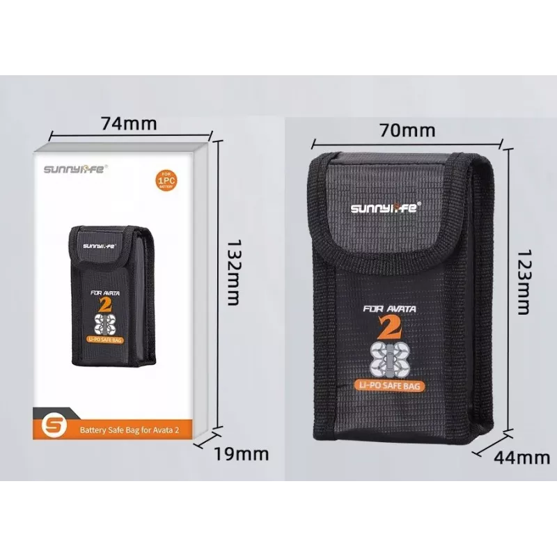 SUNNYLIFE Bolsa à prova de fogo para 1x bateria DJI Avata 2 - AT2-DC781-1