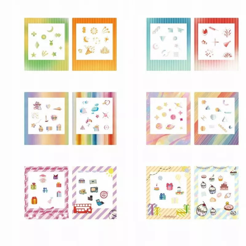 LOVEINSTANT Conjunto com 12 molduras autocolantes para Fuji Instax Square Link SQ1 SQ6 SQ20 SQ40 SQ10