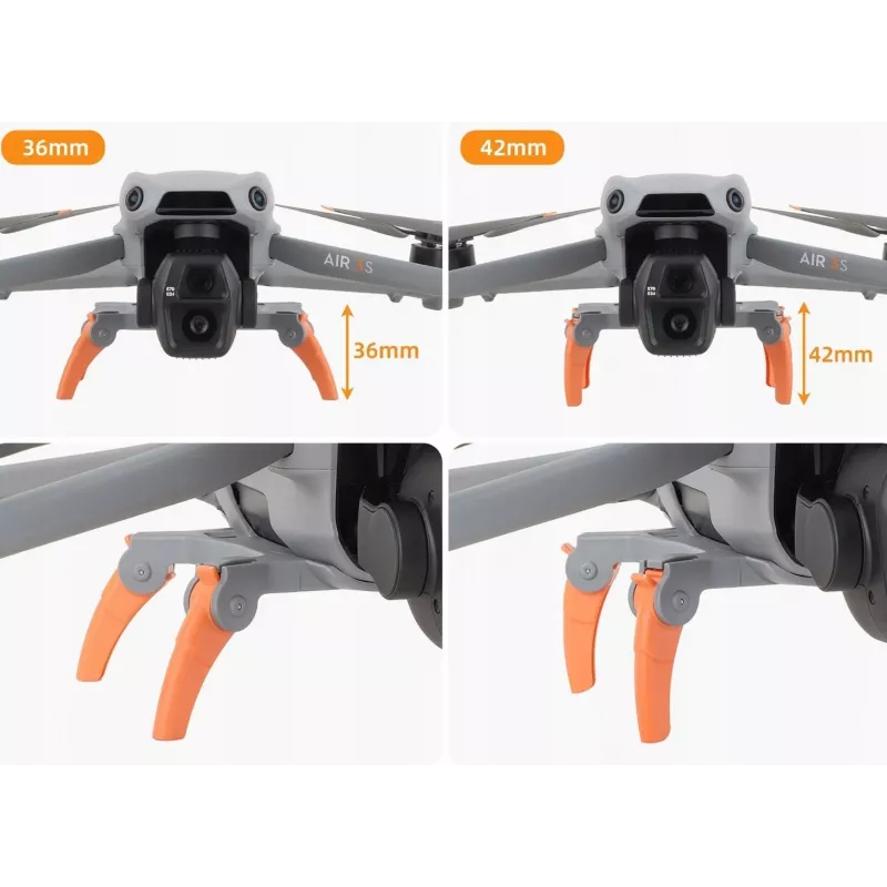 SUNNYLIFE Pernas de extensão do trem de aterragem para drone DJI Air 3 / Air 3S - cinzento