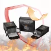 SUNNYLIFE Bolsa de armazenamento ignífuga para bateria para DJI Mavic 4 Pro, para 2 baterias, preto