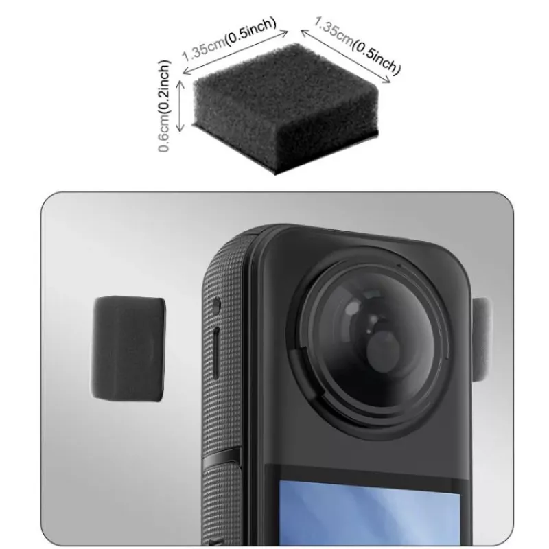 PULUZ 6x espuma de proteção contra vento para Insta360 X5 / X5 / X4 / X3 / PU775B