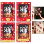 LOVEINSTANT 4x moldura magnética para fotos para Instax Mini, vermelho/dourado