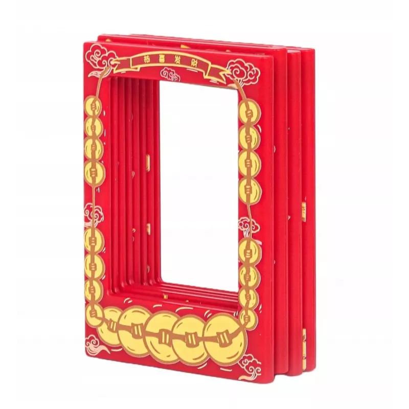 LOVEINSTANT 4x moldura magnética para fotos para Instax Mini, vermelho/dourado
