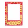 LOVEINSTANT 4x moldura magnética para fotos para Instax Mini, vermelho/dourado
