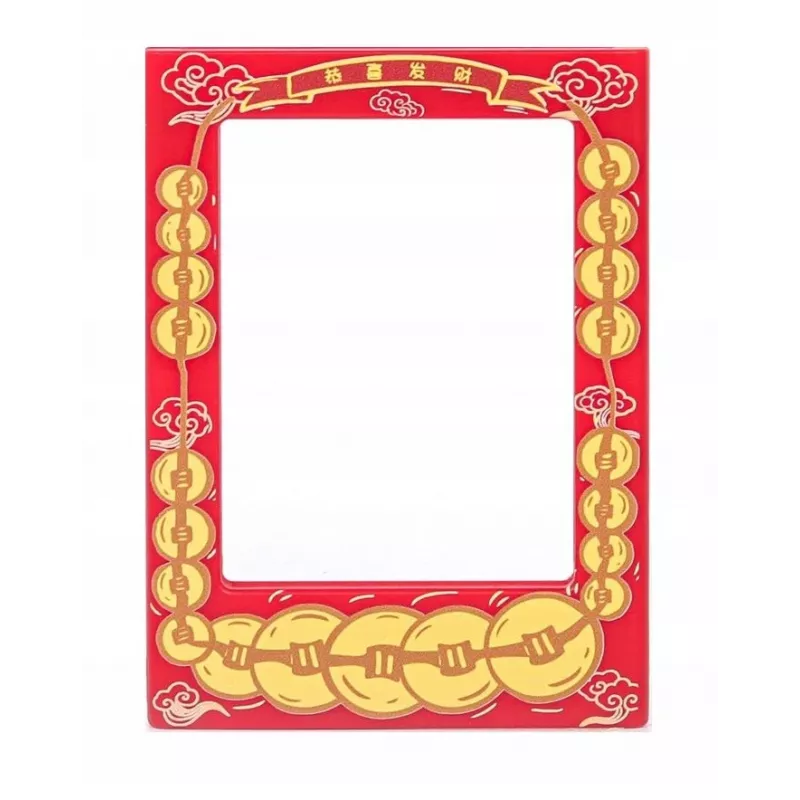 LOVEINSTANT 4x moldura magnética para fotos para Instax Mini, vermelho/dourado