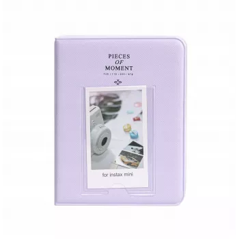 LOVEINSTANT Álbum de fotos para 64 fotos compatível com Fuji Instax Mini 13 12 11 40 41 99 Evo Link / roxo