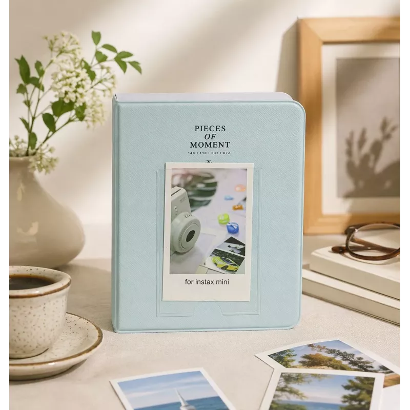 LOVEINSTANT Álbum de fotos 64 fotos para Fuji Instax Mini 13 12 11 40 41 99 Evo Link / verde