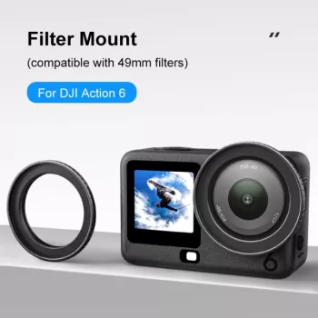 PULUZ Suporte adaptador de filtro 49mm para DJI Osmo Action 6
