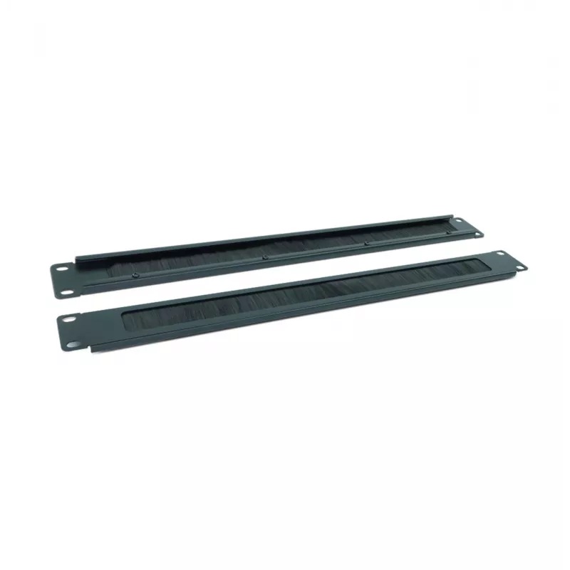 RACKTEL RL-ZASZP Painel de passagem de cabos com escovas 1U para rack de 19 polegadas, preto
