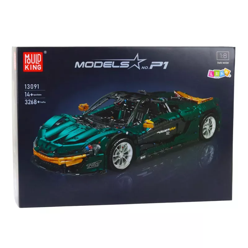 LEAN TOYS Blocos de Construção Carro Desportivo Verde 1:8 P1 3268pcs