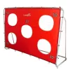 LEAN TOYS Baliza de treino de futebol com tapete de precisão vermelho 213x152x75cm