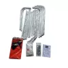 LEAN TOYS Baliza de treino de futebol com tapete de precisão vermelho 213x152x75cm