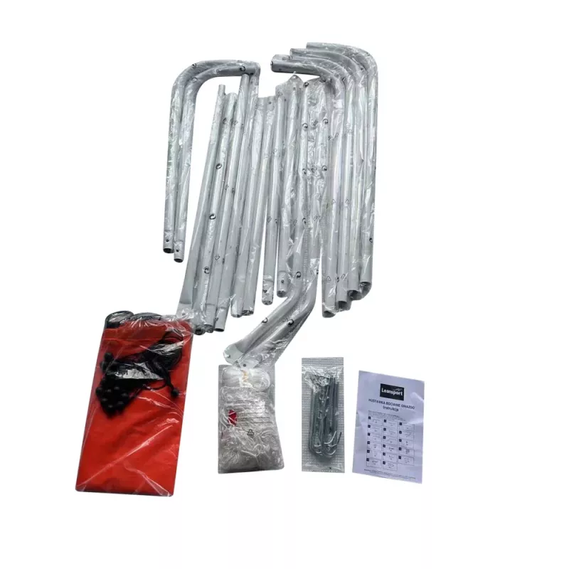 LEAN TOYS Baliza de treino de futebol com tapete de precisão vermelho 213x152x75cm