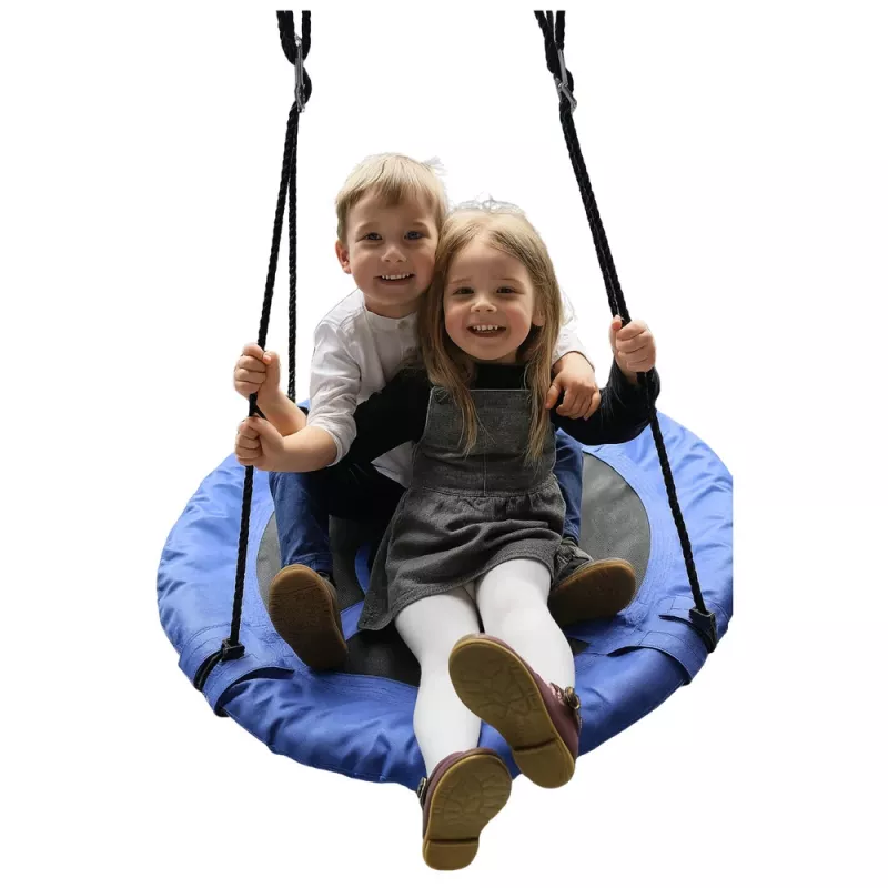 LEAN SPORT Baloiço de jardim ninho de cegonha para crianças azul 80 cm