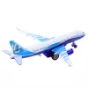 LEAN TOYS Avião de passageiros com motor de recuo, metal, luz, som, 23 cm