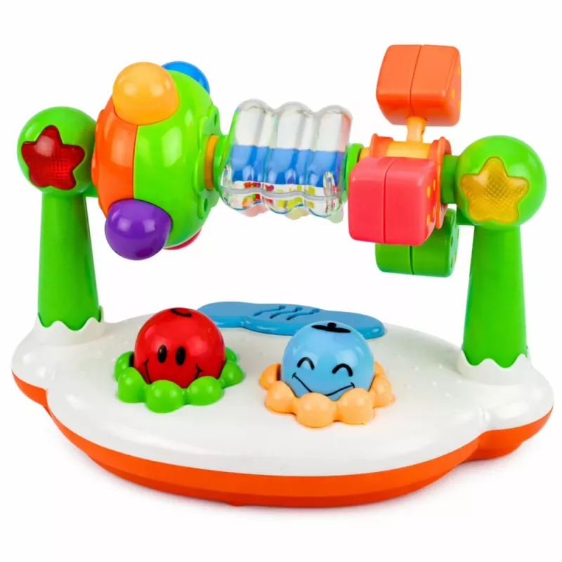 LEAN TOYS Brinquedo Musical Interativo para Bebés Maraca Luzes Sons