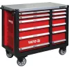 Carro de ferramentas Yato YT-09003 aço, 7 gavetas, capacidade de carga 150 kg, gavetas com rolamentos, fecho central, rodas de 125 mm