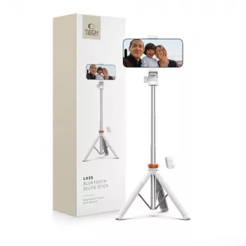 Tech-Protect L03S Pau de Selfie Tripé Branco