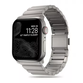 TECH-PROTECT Bracelete de Aço para Apple Watch 4 / 5 / 6 / 7 / 8 / 9 / SE / Ultra 1 / 2 (42 / 44 / 45 / 49 mm) Titânio