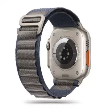 TECH-PROTECT Nylon Pro Bracelete para Apple Watch Series 6/7/8/9/10/SE/Ultra 1/2 (44/45/46/49 mm) Azul-marinho/Cinzento