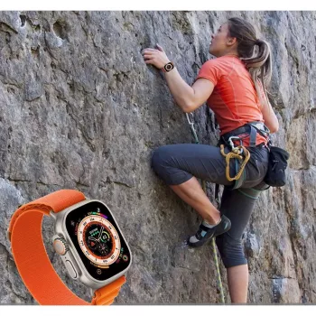 TECH-PROTECT Nylon Pro Bracelete para Apple Watch Series 6/7/8/9/10/SE/Ultra 1/2 (44/45/46/49 mm) Azul-marinho/Cinzento