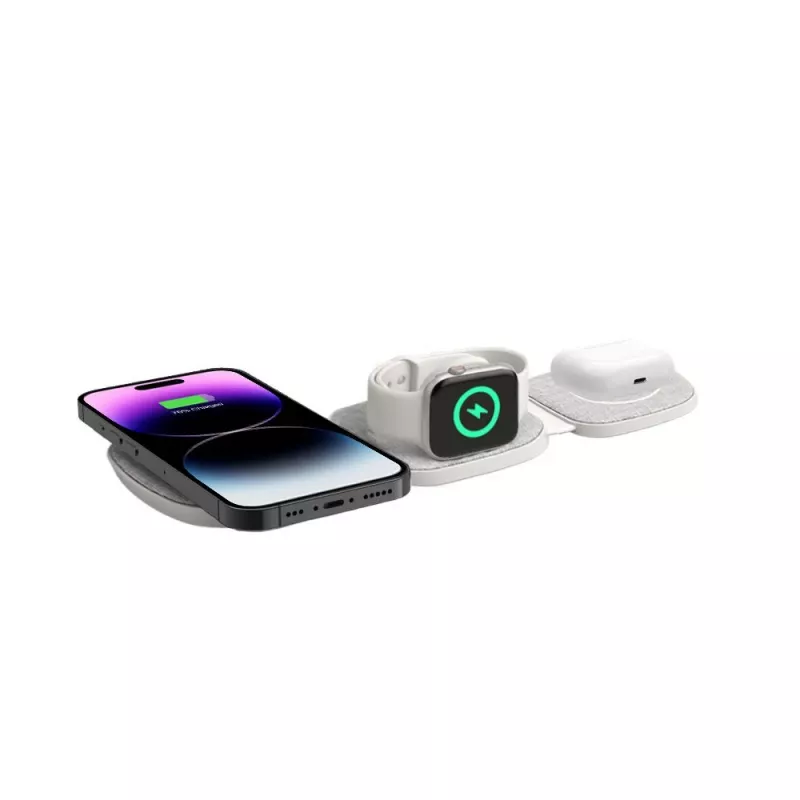 Tech-Protect QI15W-A32 Suporte de carregamento sem fios MagSafe 3IN1 cinzento
