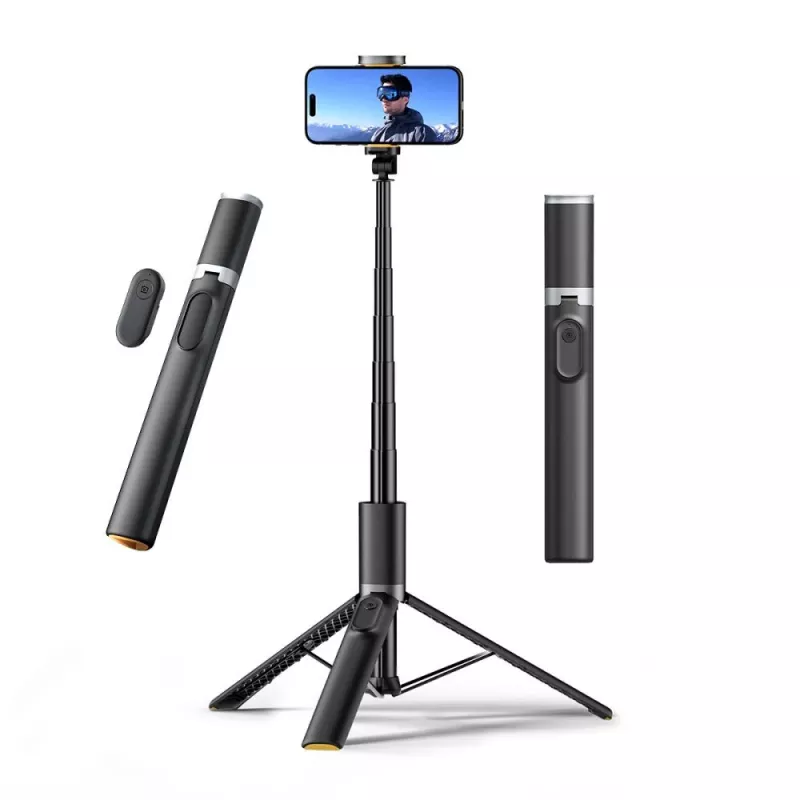 Tech-Protect L08S Pau de Selfie Tripé Preto
