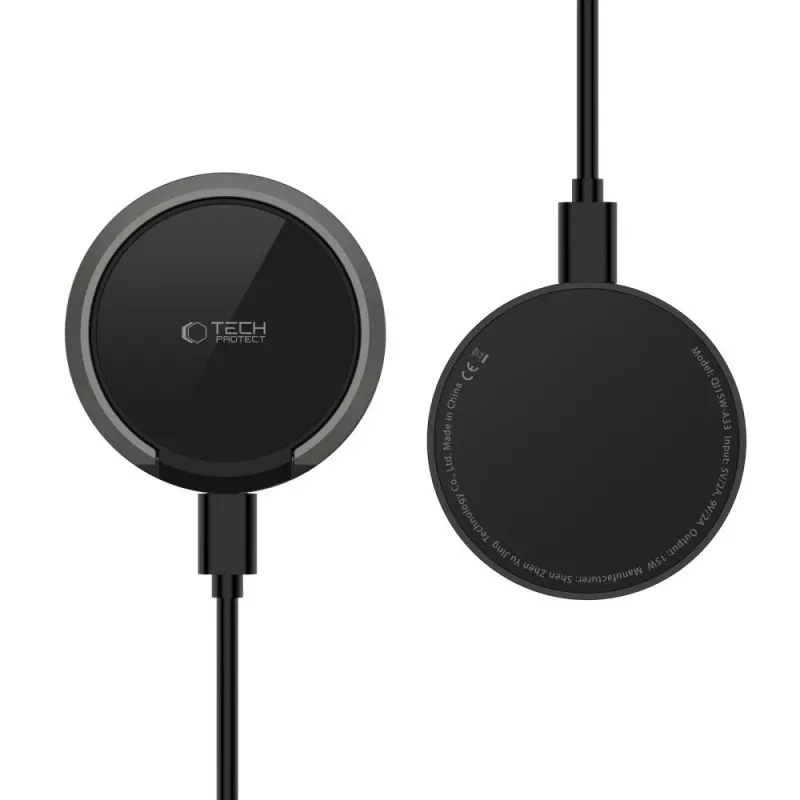 Tech-Protect QI15W-A33 Carregador Sem Fios MagSafe 15W Preto