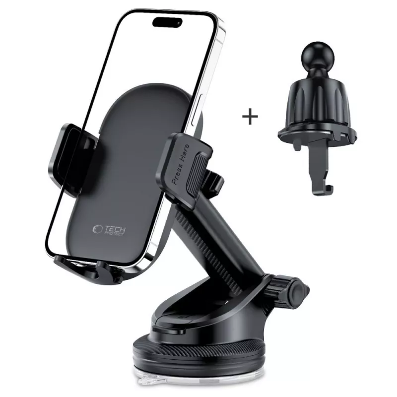 Suporte de carro universal para painel e saída de ar TECH-PROTECT V7 Preto