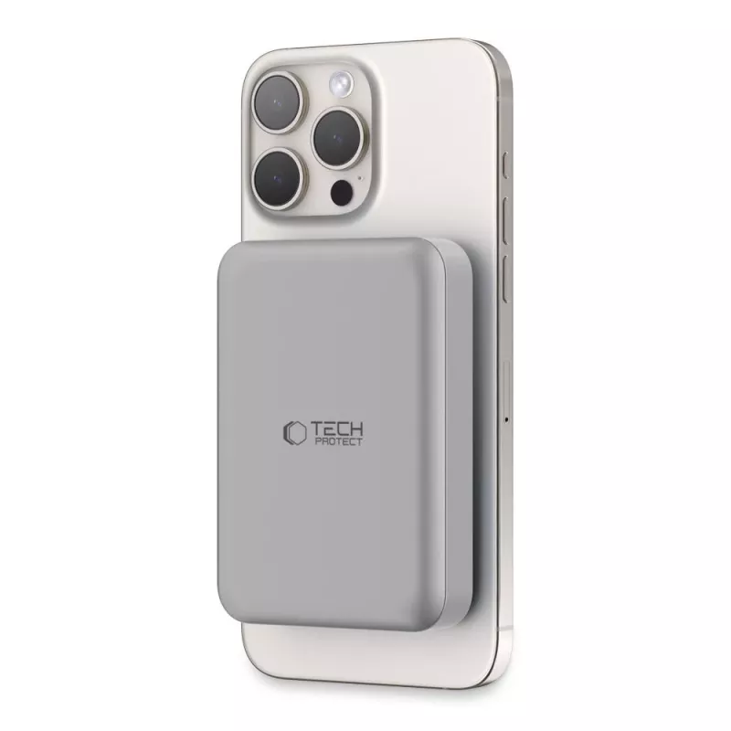 Power bank MagSafe TECH-PROTECT PB11 LIFEMAG 10000mAh Titânio