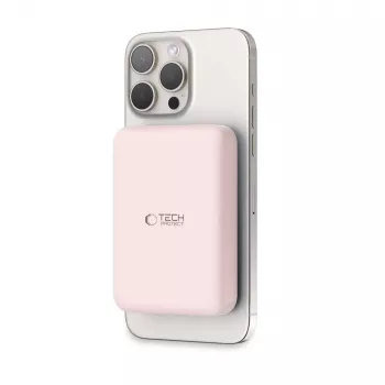 Power bank MagSafe TECH-PROTECT PB11 LIFEMAG 10000mAh Rosa