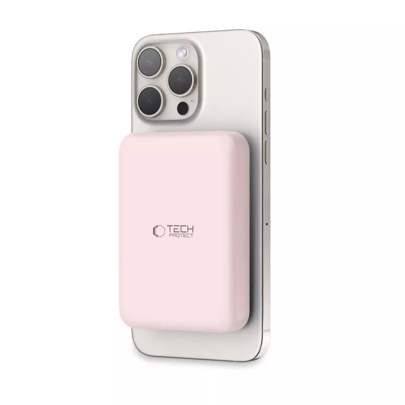 Power bank MagSafe TECH-PROTECT PB11 LIFEMAG 10000mAh Rosa